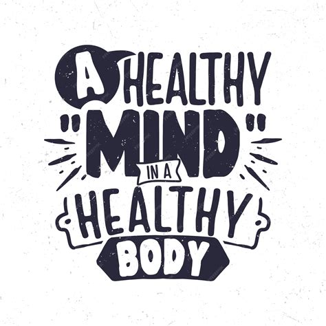 Una mente sana en un cuerpo sano | Vector Premium