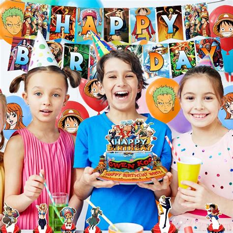 33 pcs One Piece Birthday Decoration Anime Theme Party Decorations for ...