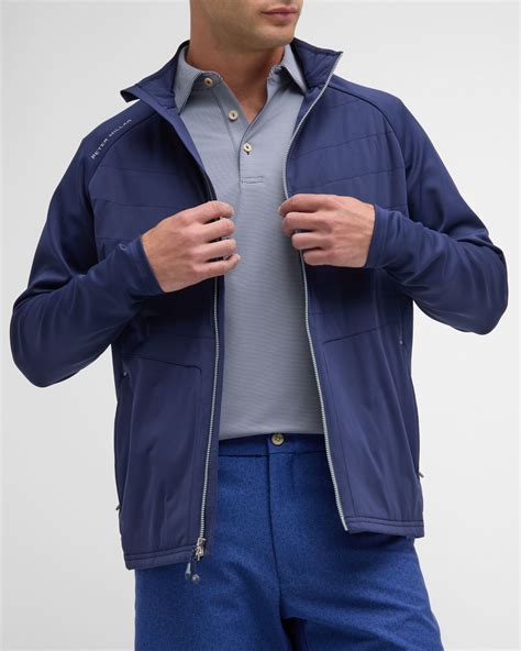 Peter Millar Men's Merge Elite Hybrid Full-Zip Jacket | Neiman Marcus