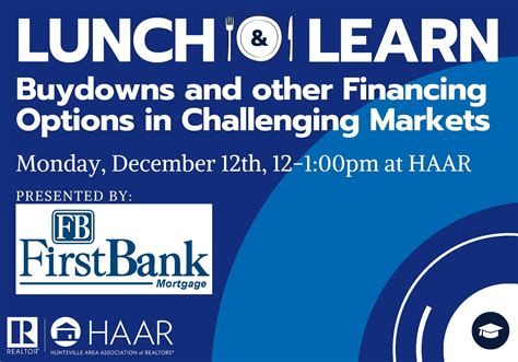 Lunch & Learn: Buydowns and other Financing Options in Challenging Markets - Huntsville Area ...