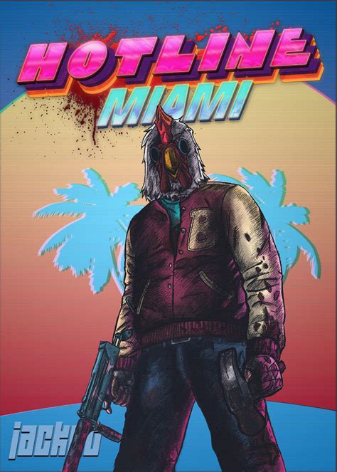Hotline Miami Jacket drawing by TaraOfficialArt on DeviantArt