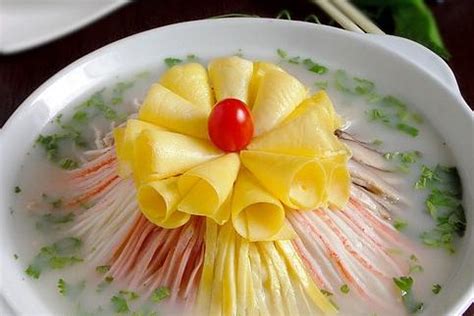 中国名菜：洛阳水席之头菜，牡丹燕菜