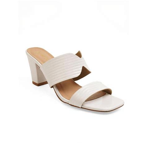 Buy KNEETOES Women White Textured Block Heels Online