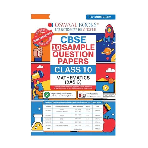 Oswaal CBSE 10 Sample Question Paper Class 10 Mathematics ( Basic ) for ...