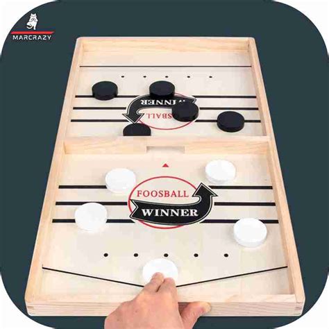MARCRAZY Fast Paced String Carrom Board - Finger Slingshot Puck Game ...