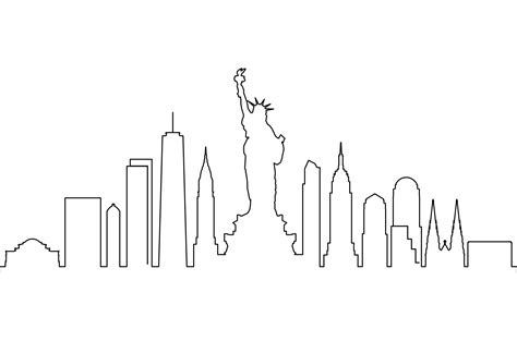 Free Printable New York Skyline Silhouette