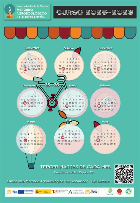 Calendario del Ecomercado La Ilustración. Curso 2025-2026 – CEI CamBIO