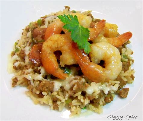 Siggy Spice: Cajun Shrimp Scampi over Dirty Rice
