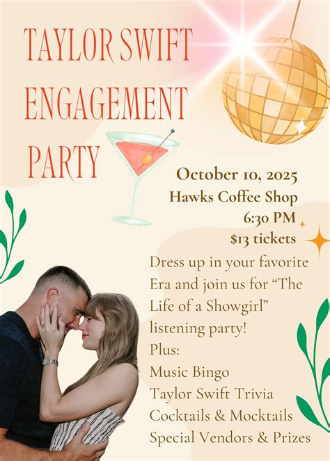 Taylor Swift Engagement Party, Hawks Coffee Shop, Sergeant Bluff, 10 ...