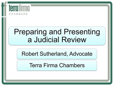 Preparing and Presenting a Judicial Review | PPT