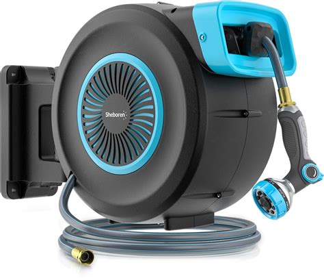 Amazon.com: Goplus Retractable Garden Hose Reel, 1/2” x 104.5 FT Wall ...