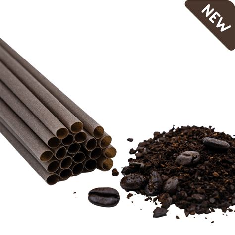 100% Biodegradable Coffee Ground Straw | 0.31 x 8.25" | Wholesale