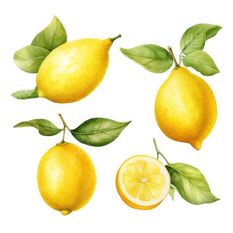 Watercolor Lemon Clipart, Lemon Clipart, Watercolor Clipart, Watercolor ...