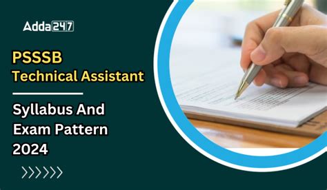 PSSSB Technical Assistant Syllabus And Exam Pattern 2024