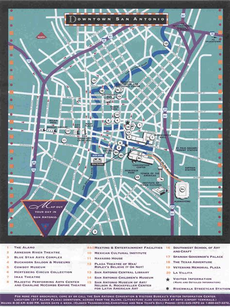 Map Of Downtown San Antonio Texas