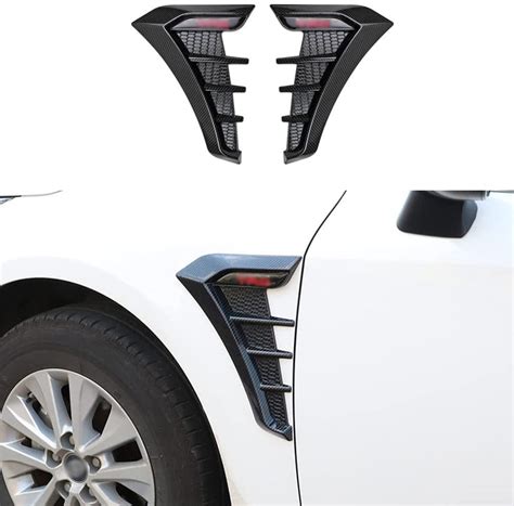 ABS Carbon Fiber Car Fender Side Vents Fender Stickers Decorative Air ...