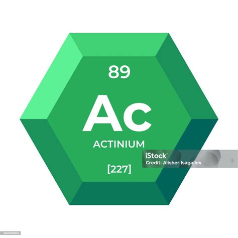 Actinium Is Chemical Element Number 89 Of The Actinide Group Stock Illustration - Download Image ...