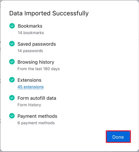 Import Browser Data 的图像结果