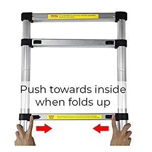 ZHENGTU Aluminium Folding Step Ladder Portable and Compact 7-Steps ...
