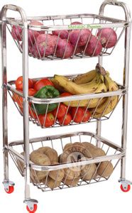 METALAC Fruit & Vegetable Kitchen Stand (3-shelf) | Fruit Basket ...