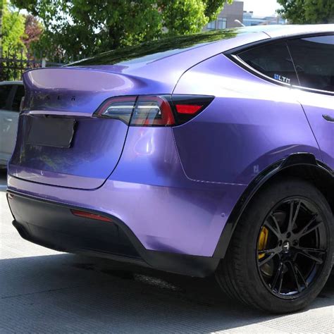 Tesla Model Y Wrap, Best Ravoony Gloss Liquid Metallic Viola Purple Car Wrap Tesla Model Y Wrap ...