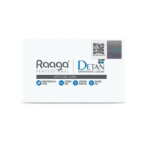 Raaga Professional De-Tan Tan Removal Cream with Kojic and Milk 72 g ...