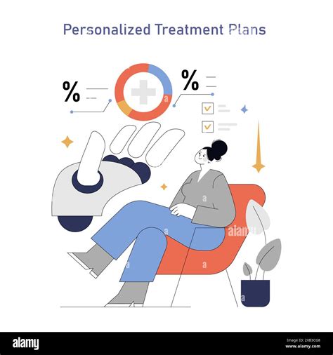 AI in Psychology concept. AI technology assists in developing personalized treatment plans for ...