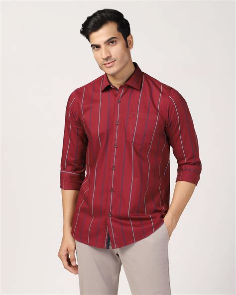 Casual Red Stripe Shirt - Marko