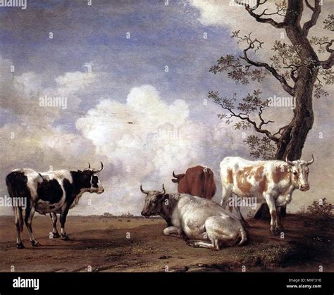 Four Bulls first half of 17th century. 967 Paulus Potter - Four Bulls Stock Photo - Alamy