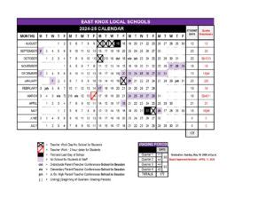 Knox County School District Calendar 2024-2025 [PDF]