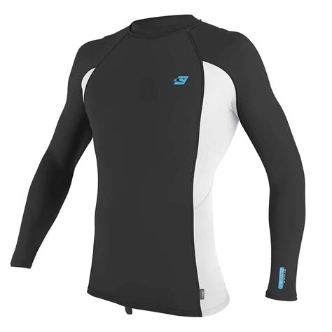 Lycra O'Neill Premium Skins L/S Rash Guard raven/white/raven ...