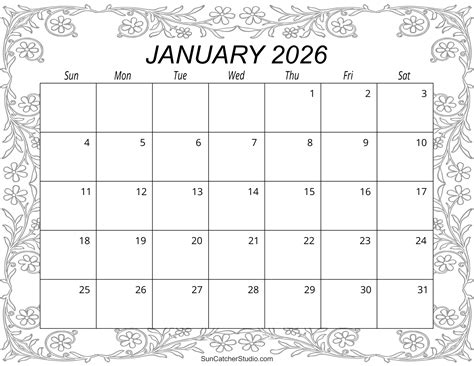 January 2026 Month Calendar Printable | Calendar Printable