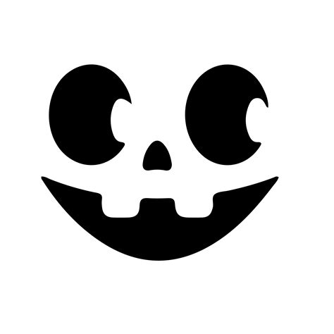 Happy Pumpkin Face Stencils