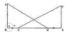 In Figure, `AB_|_BE and FE _|_BE`.If `BC=DE and AB=EF ,` then ` ABD` is ...