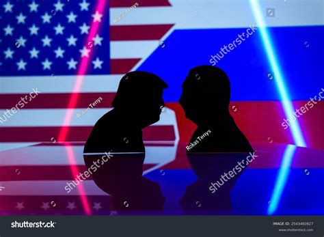 Silhouettes Donald Trump Vladimir Putin Usa Stock Photo 2543460927 | Shutterstock