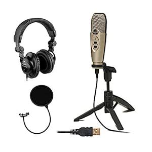 CAD U37 USB Studio Condenser Recording Microphone (Champagne) with ...
