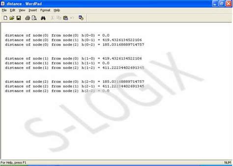 Ns2 sample for calculate distance between the nodes | S-Logix