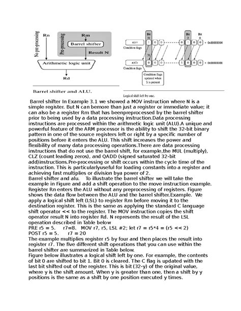 Barrel Shifter and Semaphore Instructions in ARM Architecture (COARM ...