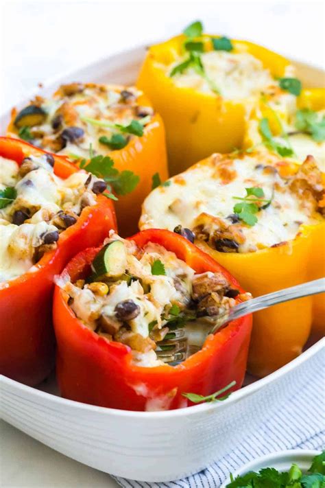 Healthy vegetarian stuffed peppers recipe – Artofit