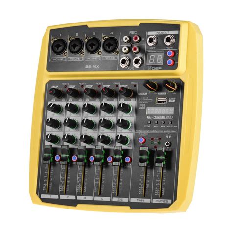 Buy B6-MX Portable 6-Channel Sound Card Mixing Console Audio Mixer ...