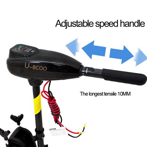U-BCOO 8 Speed Saltwater Transom Mounted Electric Trolling Motor ...