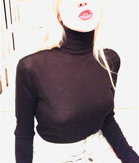 My wife loves wearing tight turtlenecks. Please feel free to comment ...