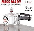 Buy Hawkins Miss Mary Aluminium Pressure Cooker, 3 litres, Silver ...