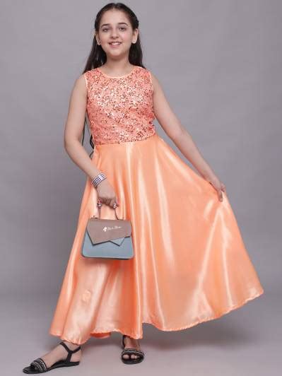 Bolly Lounge Girls Maxi/Full Length Festive/Wedding Dress Price in ...