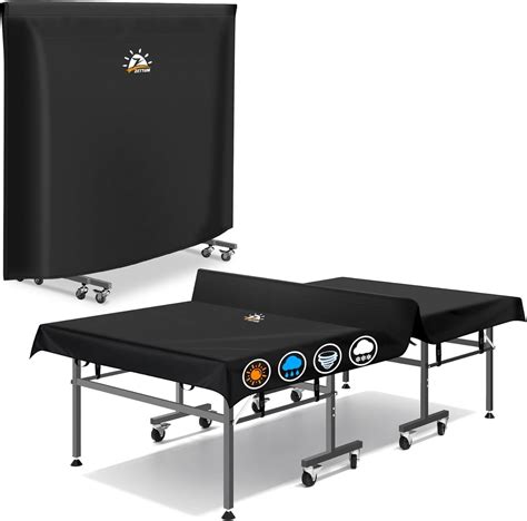 Zettum Table Tennis Cover Waterproof Outdoor, Heavy Duty 600D PU Ping ...