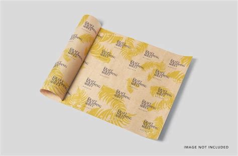 Landscape style kraft paper packaging sheet mockup | Premium PSD