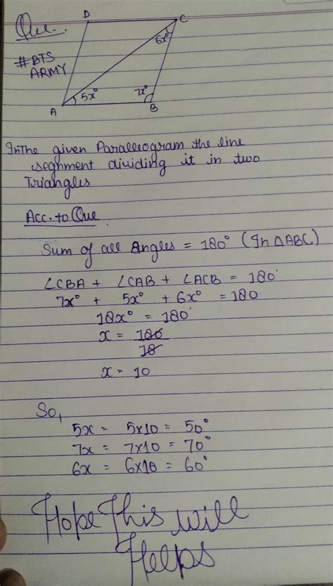 In the figure,find the four angles A,B,C,D of a parallelogram ABCD ...