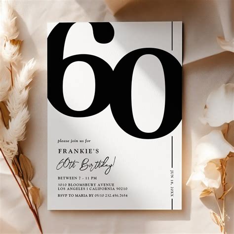 Elegant Sixty 60th Birthday Party Invitation | Zazzle | 60th birthday ...