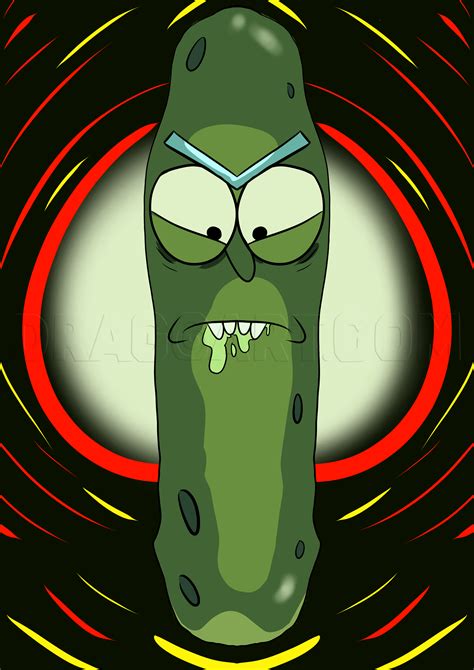 How To Draw Pickle Rick From Rick And Morty