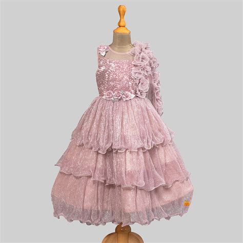 Buy Onion Layered Frill Girls Gown – Mumkins